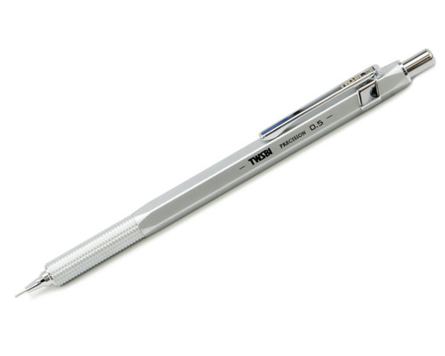 TWSBI Precision RT Pipe Pencil - 0.5mm, Matte Silver
