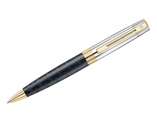 Sheaffer 300 Rollerball - Engraved Matte Black with Gold Trim