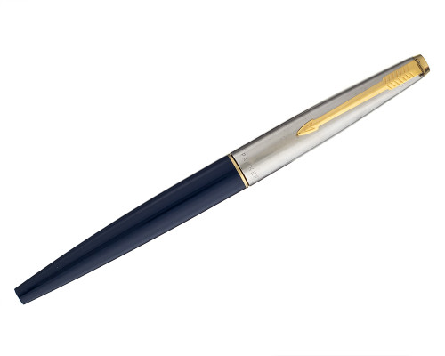 Parker 45 Fountain Pen - Dark Blue, Steel Medium Nib (2025-0701-260)