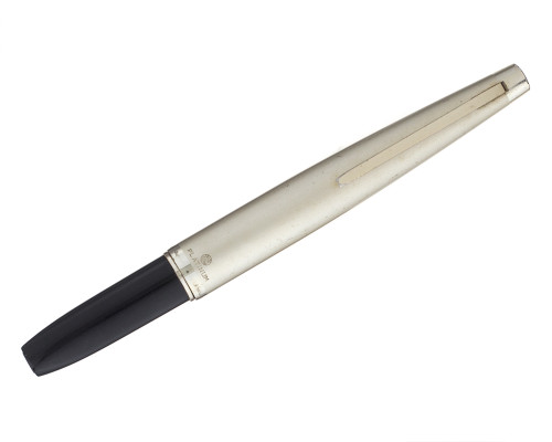 Platinum Pocket Pen - Black with Champagne Cap, 14kt Fine Nib (2025-0701-322)