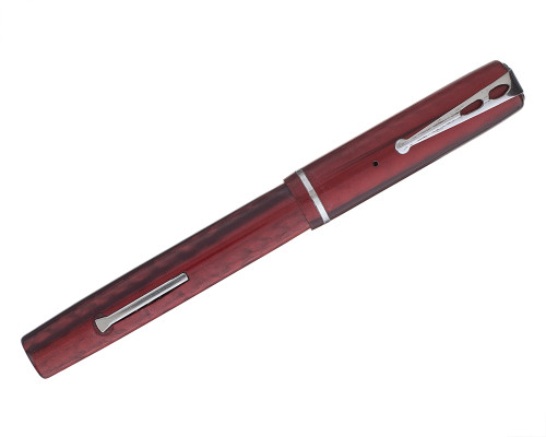 Morison Full Sized Fountain Pen - Black with Gold Cap NOS, 14kt Extra Fine Nib (2025-0701-331)