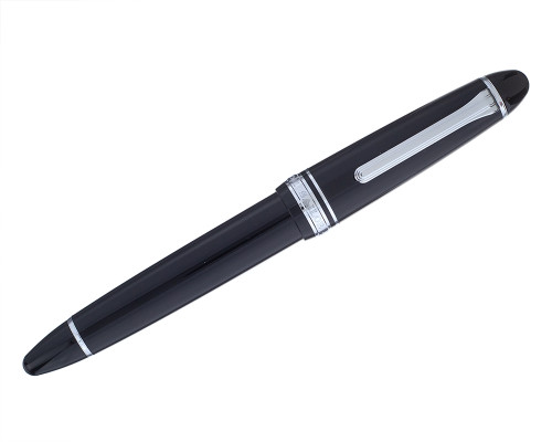 Sailor 1911 Large Fountain Pen - Black with Rhodium Trim, 21kt Medium Fine Nib (2025-0701-571)