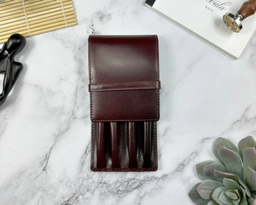 Girologio 4 Pen Case - Oxblood
