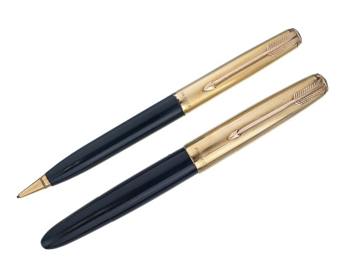 Parker 51 Vacumatic Demi - Blue, 14kt Fine Nib (2025-1001-15)