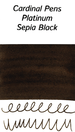 Platinum Sepia Black Ink Sample (4ml Vial)
