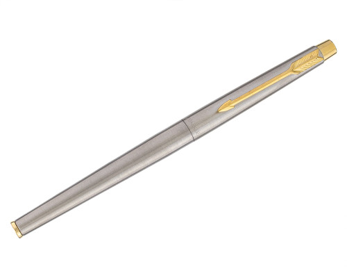 Parker Classic GT Fountain Pen - Stainless Steel NOS, Steel Medium Nib (2026-0206-b6)
