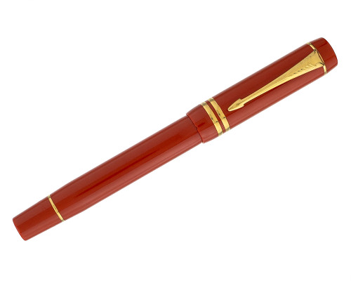 Parker Duofold International Fountain Pen - Orange, 18kt Fine Nib (2026-0226-03)