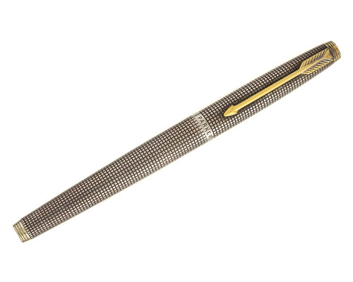 Parker 75 Fountain Pen - Sterling Silver Cisile, 14kt Fine Nib (2026-0311-03)