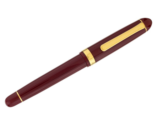 Platinum 3776 Century Fountain Pen - Burgundy with Gold Trim, 14kt C Italic (2026-0319-05)