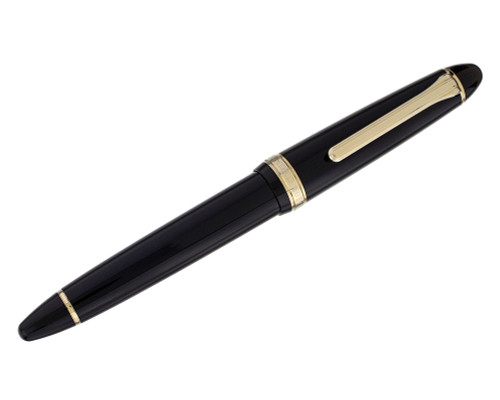 Sailor 1911 Standard Fountain Pen - Black with Gold Trim, 14kt Broad Nib (2026-0331-05)