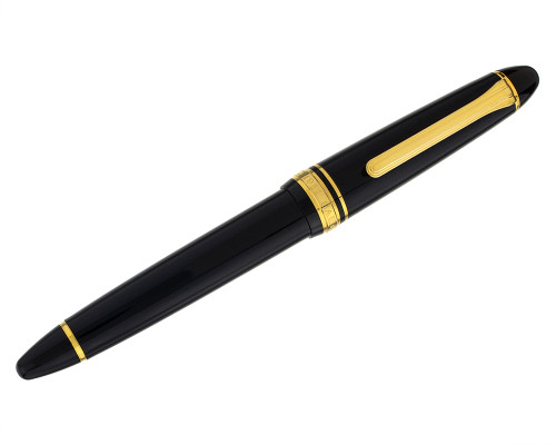 Sailor 1911 Standard Fountain Pen - Black with Gold Trim, 21kt Broad Nib (2026-0515-02)