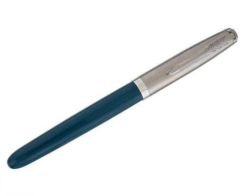 Parker 51 Fountain Pen - Modern Version, Teal, Steel Fine Nib (2026-0601-05)
