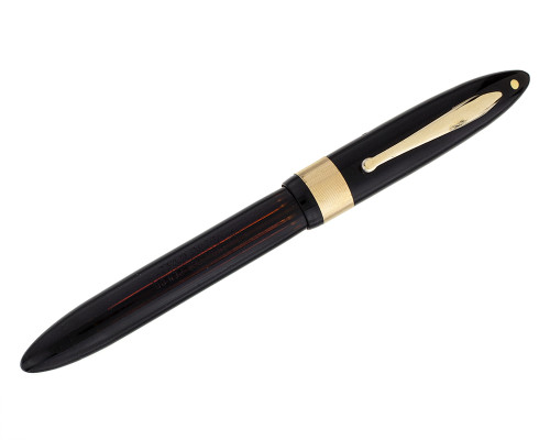 Sheaffer Vac-Fill Balance - Black with Milled Cap Band, 14kt Fine Nib (2026-0601-20)