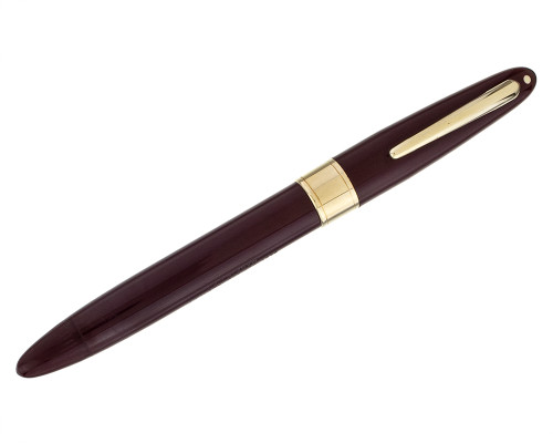 Sheaffer Fat Touchdown Fountain Pen - Burgundy, 14kt Extra Fine Nib (2026-0617-10)