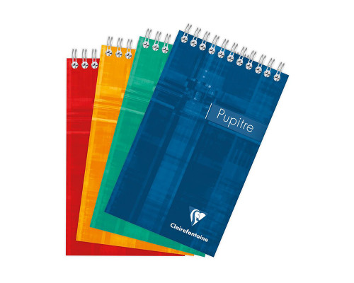 Clairefontaine Classic Wirebound Notepad - 4.25 x 6.75, Lined - Assorted - Spread