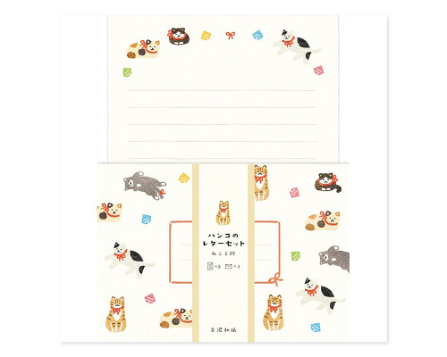 Hanko Letter Set - Cat & Bell