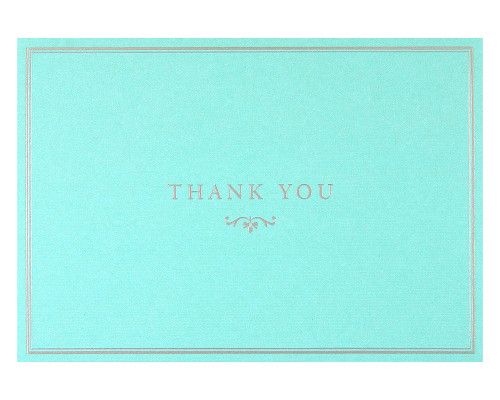 Peter Pauper Press Thank You Notecards - 5 x 3.5, Blue Elegance