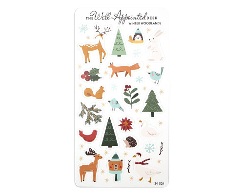 The Well-Appointed Desk Winter Woodlands Sticker Sheet