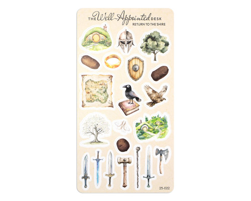 The Well-Appointed Desk Return to the Shire Sticker Sheet