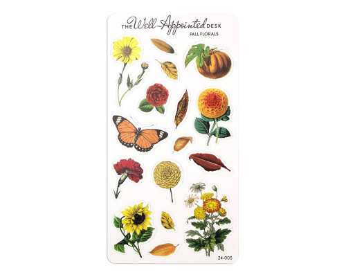 The Well-Appointed Desk Fall Florals Sticker Sheet