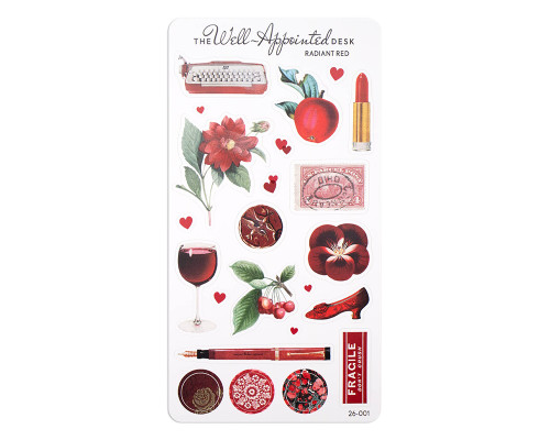 The Well-Appointed Desk Radiant Red Sticker Sheet