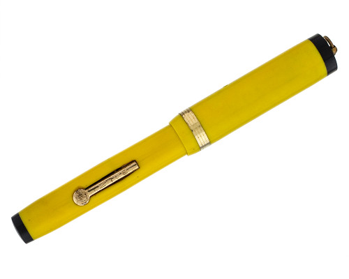 Salz Ringtop Fountain Pen - Yellow, 14kt Broad Nib (2026-0715-12)