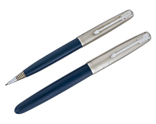 Parker 51 Aerometric Fountain Pen and Mechanical Pencil Set - Teal, 14kt Fine Nib (2026-0819-b4)