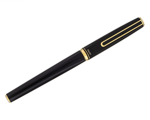 Pilot Fountain Pen - Black with Gold Trim, 14kt Fine NIb (2026-0827-09)