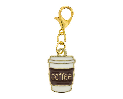 Cardinal Pens Journal Charm - Gold, Coffee Cup