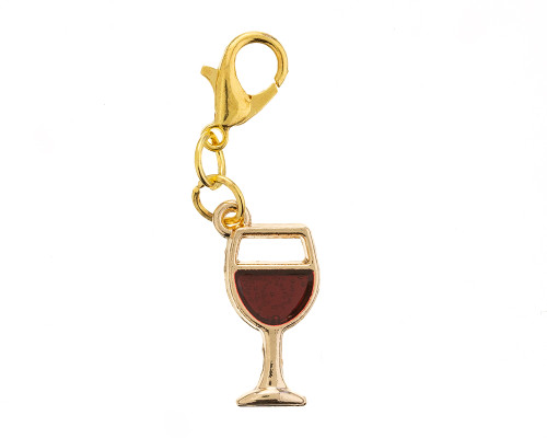 Cardinal Pens Journal Charm - Gold, Red Wine