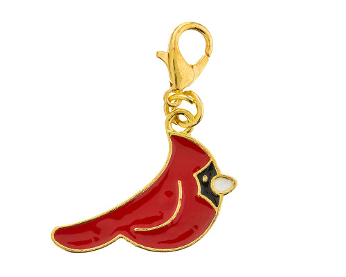 Cardinal Pens Journal Charm - Gold, Cardinal