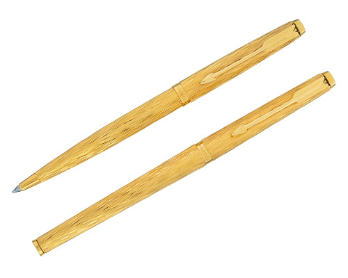 Parker 180 Fountain Pen and Ballpoint Set - Ecorce Pattern, 14kt X-M Nib (2026-0916-11)