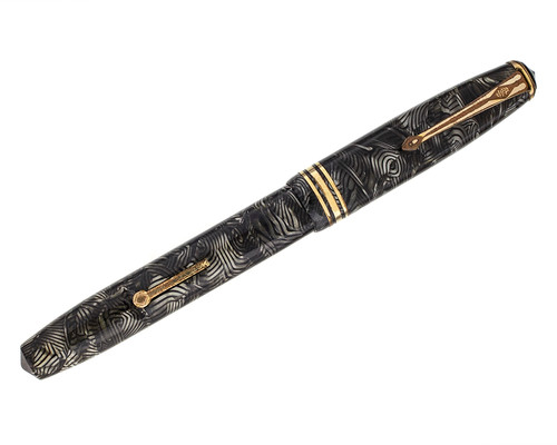 Conway Stewart 58 Fountain Pen - Grey Hatch, 14ct Extra Fine Nib (2026-0930-06)