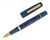 Narwahl Fountain Pen - Blue and Brown with Gold Trim - Open