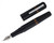 Franklin Christoph Model 19 - Black with Brown Bands, Steel Fine Italic Nib (2025-0701-492) - Open