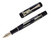 Parker Duofold Mosaic Fountain Pen - Black with Silver Trim, 18kt Medium Nib (2025-1213-26) - Open