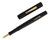 Moore L-92 Fountain Pen - Black Chased Hard Rubber, 14kt Broad Stub Nib (2026-0508-11) - Open