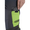 Clogger Grey/Green Zero Chainsaw Trousers Cell Phone Pocket View