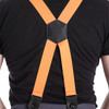 Clogger Premium Braces Orange Button Back View