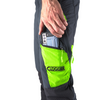 Clogger Grey/Green Zero Chainsaw Pants Cell Phone Pocket View