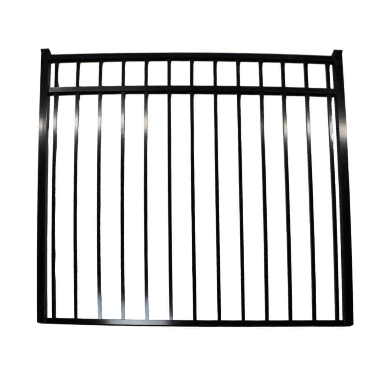 Three Rail Flat Top Gate 48x60 - Standard Picket - Flush Bottom