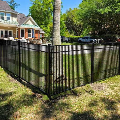 Three Rail Smooth Top Residential Aluminum Fence Posts
