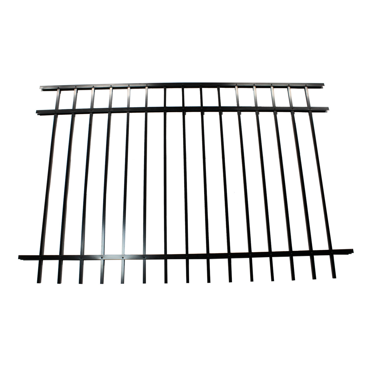 Three Rail Smooth Top Aluminum Fence Panel