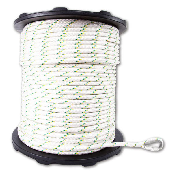 Portable Winch 3/8" x 328' Double Braid Polyester Rope with Splices