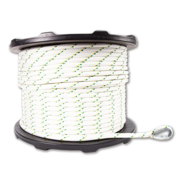 Portable Winch 1/2" x 656' Double Braid Polyester Rope with Splices