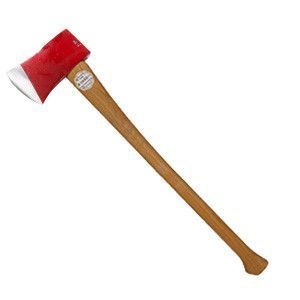 6lbs Flathead Fire Axe with 32" Straight Hickory Dual Grip Handle