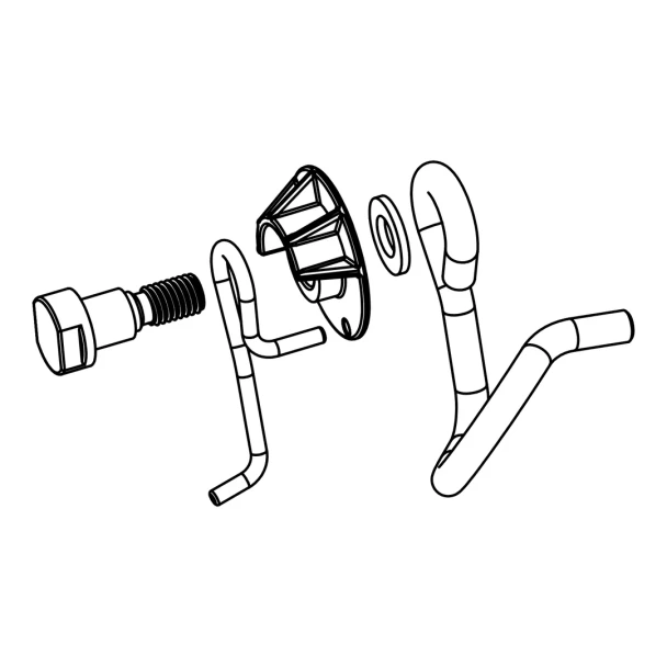 Portable Winch entry hook with tension rod pieces