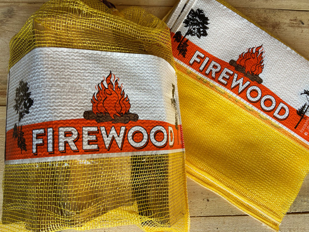 Northern Woodsmen 0.75 CF 18x25 Mesh Firewood Bag - YELLOW