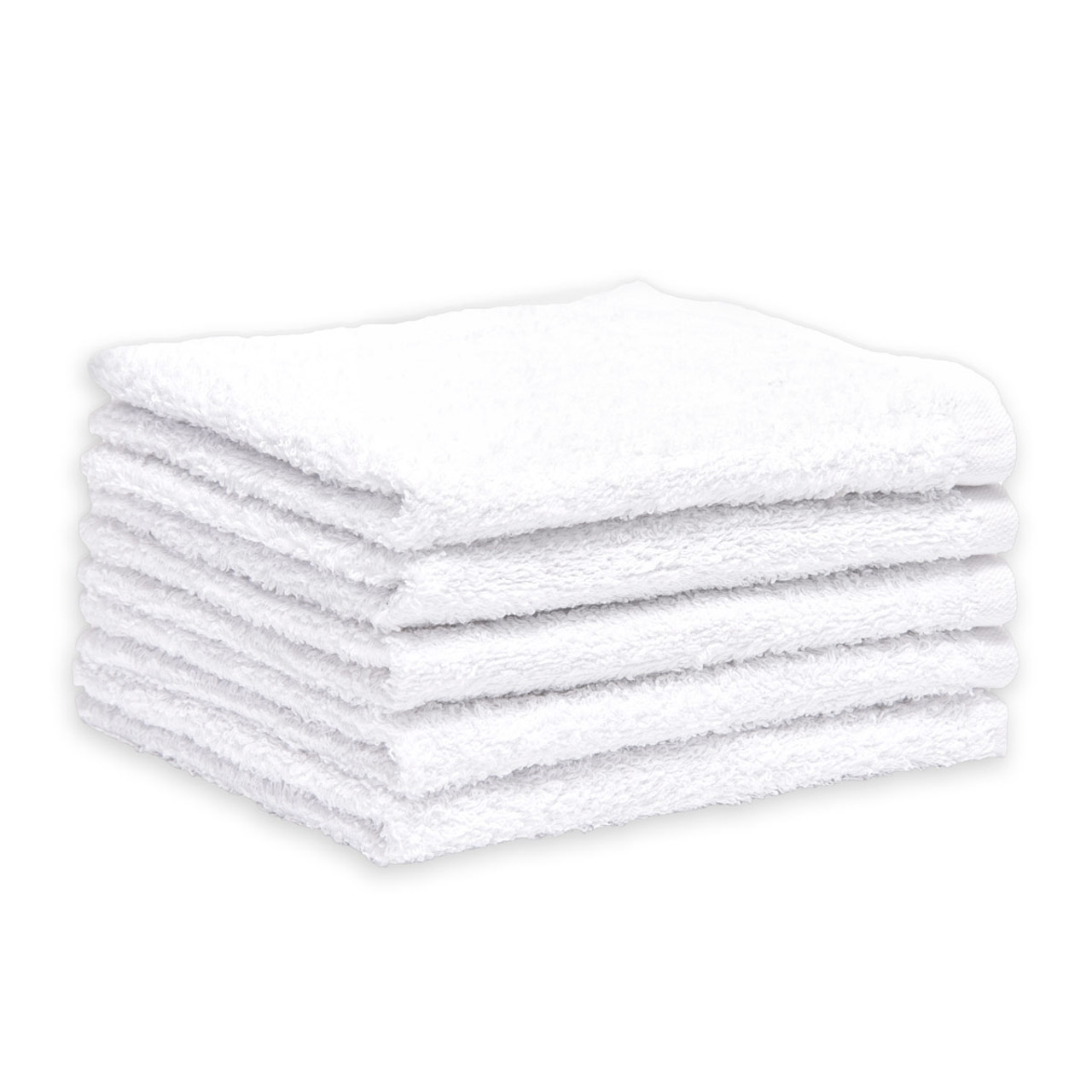 Choice 16 x 19 White 24 oz. Cotton Textured Terry Bar Towel - 12