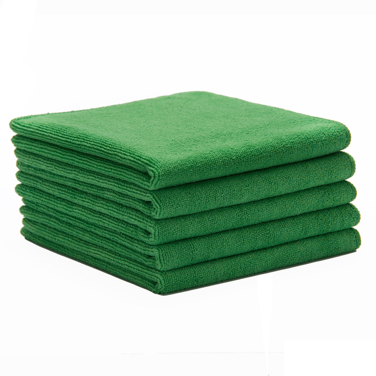 16” x 16” Economy All Purpose Microfiber Towels Green